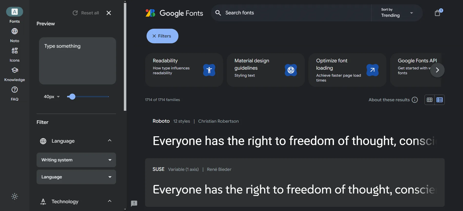 Image of Google Fonts